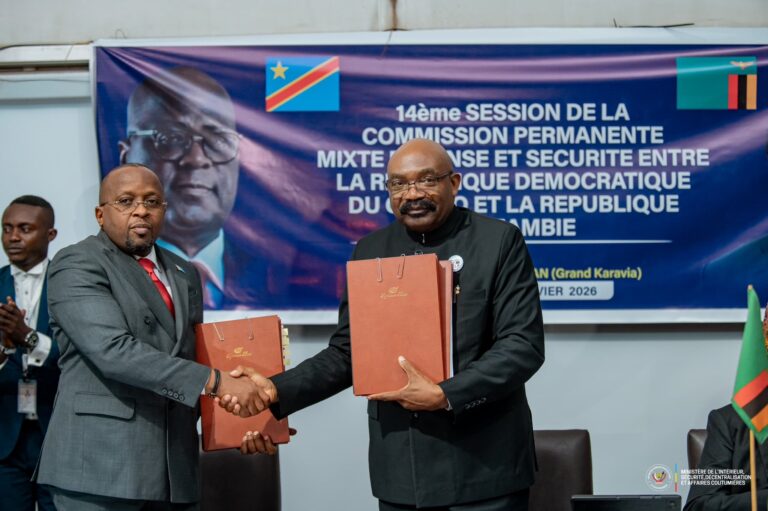 RDC-Zambie : À Lubumbashi, Jacquemain Shabani et Ambrose Lufuma renforcent l’axe sécuritaire