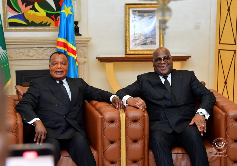 Le Président Félix Tshisekedi salue la « brillante réélection » de Denis Sassou Nguesso