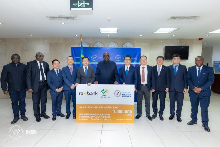 RDC : les sociétés minières à capitaux chinois mobilisent 1 million de dollars contre Ebola
