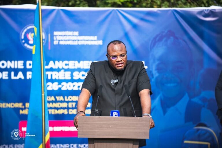 Rentrée scolaire à Kinshasa : « Finies les vacances, place au travail », lance Daniel Bumba