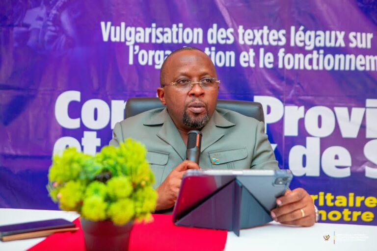RDC : à Tshikapa, Jacquemain Shabani lance la vulgarisation des textes sur les comités de sécurité